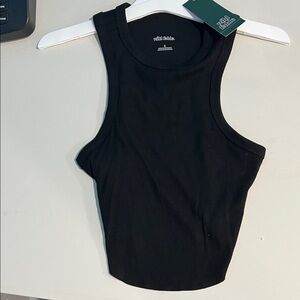 2 for $3.00 Wild Fable Black Ribbed Cropped Tank Top